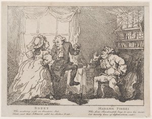 Bozzy és Madame Piozzi Frontispiece, Bozzy és Piozzi, Pindar Péter, 1780-86., 1780-86. alkotó: Thomas Rowlandson