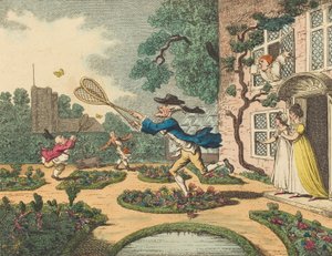 Pillangóvadászat, 1806. alkotó: Thomas Rowlandson