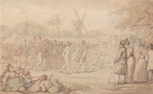 Barclay kapitány rallyversenye – A célba érkezés alkotó: Thomas Rowlandson