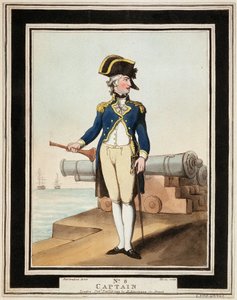 A királyi haditengerészet kapitánya a 18. században alkotó: Thomas Rowlandson