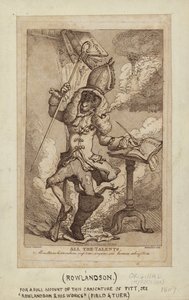 William Pitt karikatúrája dohányzó kecskében (csúcsmetszet) alkotó: Thomas Rowlandson