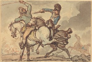 Lovassági összecsapás alkotó: Thomas Rowlandson