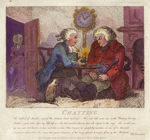 Beszélgetés Boswell Hebridai utazásáról alkotó: Thomas Rowlandson