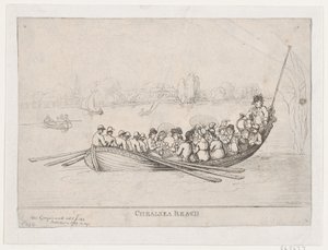 Chelsea Reach, 1799., 1799. alkotó: Thomas Rowlandson