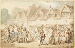 Edző váltó lovak alkotó: Thomas Rowlandson