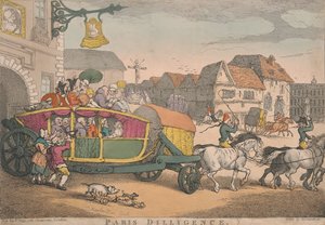 Edzés: Paris Diligence alkotó: Thomas Rowlandson