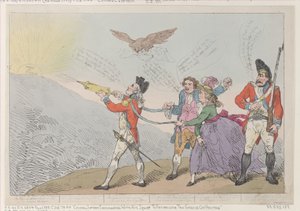[Col. Topham igyekszik a spriccelével kioltani Holman géniuszát], O..., 1785. október 5. alkotó: Thomas Rowlandson