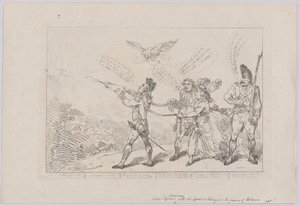 [Col. Topham 1784. december 10-én törekszik a spriccelésével, hogy kioltsa Holma géniuszát.... alkotó: Thomas Rowlandson