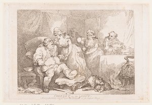 Kényelem köszvény esetén alkotó: Thomas Rowlandson