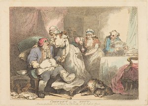 Kényelem köszvény esetén alkotó: Thomas Rowlandson