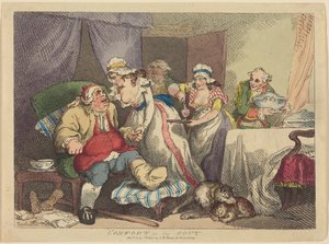 Kényelem köszvény esetén alkotó: Thomas Rowlandson