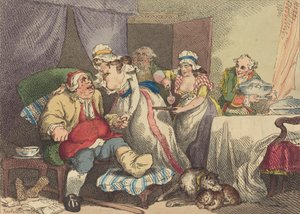 Kényelem a köszvényben, 1785. alkotó: Thomas Rowlandson