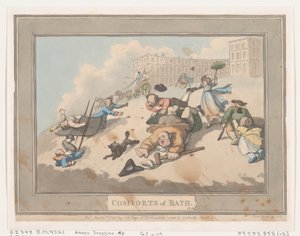 Fürdő kényelmei, 12. tábla, 1798. január 6., 1798. január 6. alkotó: Thomas Rowlandson