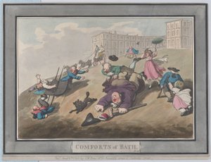 Fürdő kényelmei, 12. tábla, 1798. január 6., 1798. január 6. alkotó: Thomas Rowlandson