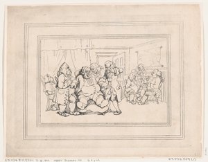 Fürdő kényelmei, 1. tábla, 1798. január 6., 1798. január 6. alkotó: Thomas Rowlandson