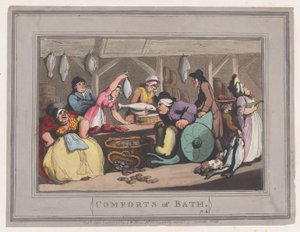 Fürdő kényelmei, 4. tábla, 1798. január 6., 1798. január 6. alkotó: Thomas Rowlandson