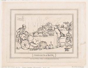 Bath kényelmei, 9. táblakép alkotó: Thomas Rowlandson