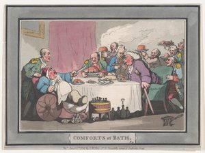 Fürdő kényelmei, 9. tábla, 1798. január 6., 1798. január 6. alkotó: Thomas Rowlandson