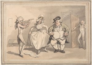 A fürdő kényelmei: Magánrendelés a bál előtt alkotó: Thomas Rowlandson