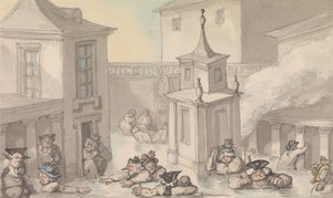 Bath kényelmei: Bath városa alkotó: Thomas Rowlandson