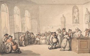 Bath kényelmei: A Pump Room alkotó: Thomas Rowlandson