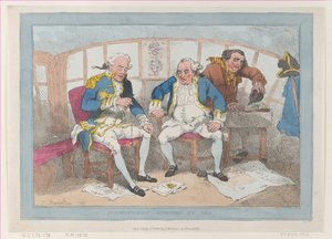 Commanders Engaged at Sea, [1785], újra kiadva 1802. július 1-jén, [1785], újra kiadva 1802. július 1-jén. alkotó: Thomas Rowlandson