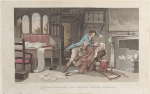 Conflict Between Quae Genus és Lawyer Gripe-all, The History of Johnny Q..., 1821. október 1.-ből. alkotó: Thomas Rowlandson