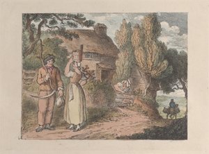 Cornwall, An Overlooker, a Views in Cornwallból, 1812., 1812. alkotó: Thomas Rowlandson
