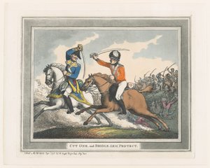 Cut One és Bridle Arm Protect, 1798. szeptember 1., 1798. szeptember 1. alkotó: Thomas Rowlandson