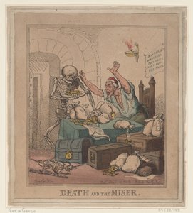 A halál és a fösvény alkotó: Thomas Rowlandson