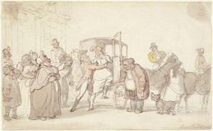 Búcsújelenet alkotó: Thomas Rowlandson