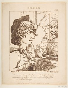 Desire Le Brun Travested, avagy a szenvedélyek karikatúrái, 1800. január 20. alkotó: Thomas Rowlandson