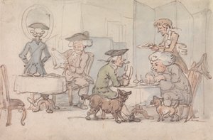 Vendégek egy illegális autóbontóban alkotó: Thomas Rowlandson