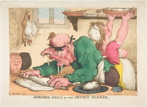 Dinners Drest a legtisztább módon, 1811. október. alkotó: Thomas Rowlandson