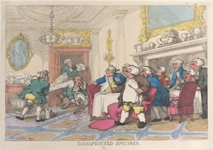 Csalódott epikúrák, 1809., 1809. alkotó: Thomas Rowlandson