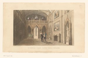 Doctor Syntax ellátogat az Eaton Hallba, Cheshire-ben alkotó: Thomas Rowlandson