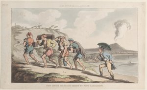Don Luigi poggyásza négy Lazzaroni által lefoglalt Nápolyból és a Campagna Felice-ből..., 1815. június 1. alkotó: Thomas Rowlandson