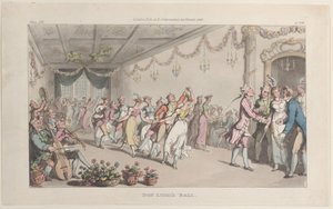 Don Luigi bálja, Nápolyból és a Campagna Felice-ből: levélsorozatban Add..., 1815. június 1. alkotó: Thomas Rowlandson