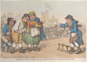 Doncaster Fair vagy a szorgalmas Yorkshirebites, 1808-18., 1808-18. alkotó: Thomas Rowlandson