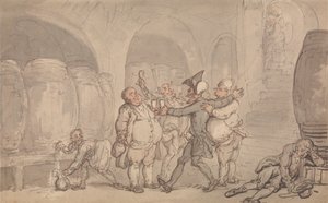 Dr. Szintaxis a pincéből szabadulva alkotó: Thomas Rowlandson