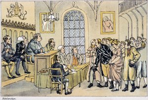 Dr. Syntax a Bíróság előtt – a „Doktor Syntax három körútjában a festői vigasz és feleség keresésében””, W. Combe, ill. szerző: Rowlandson, London, Hotten alkotó: Thomas Rowlandson