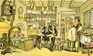 "Dr. Syntax nővér lett" alkotó: Thomas Rowlandson