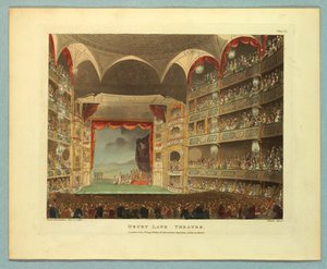 Drury Lane Színház az Ackermann Repository-ból alkotó: Thomas Rowlandson