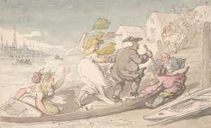 keleti szelek, kb. 1810. alkotó: Thomas Rowlandson.
