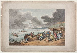 Elindulás Brighthelmstone-ból Dieppe-be, 1787. alkotó: Thomas Rowlandson