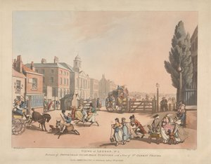 A Tottenham Court Road-i fizetőút bejárata (3. szám) alkotó: Thomas Rowlandson