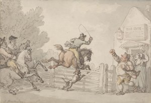 Az útdíj elkerülése, 1805–1810 körül (grafit, toll, tinta és w/c papíron) alkotó: Thomas Rowlandson
