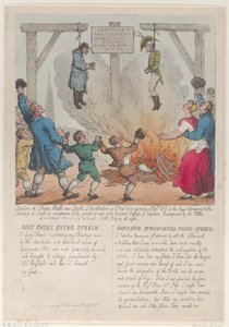Ó-Anglia két ünnepelt ellenségének kivégzése, 1813. november 27., 1813. november 27. alkotó: Thomas Rowlandson