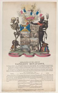 Bonaparte Napóleon fegyvereinek magyarázata, 1814. április, 1814. április. alkotó: Thomas Rowlandson