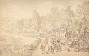 Fairlop Fair, Essex, kb. 1816. alkotó: Thomas Rowlandson
